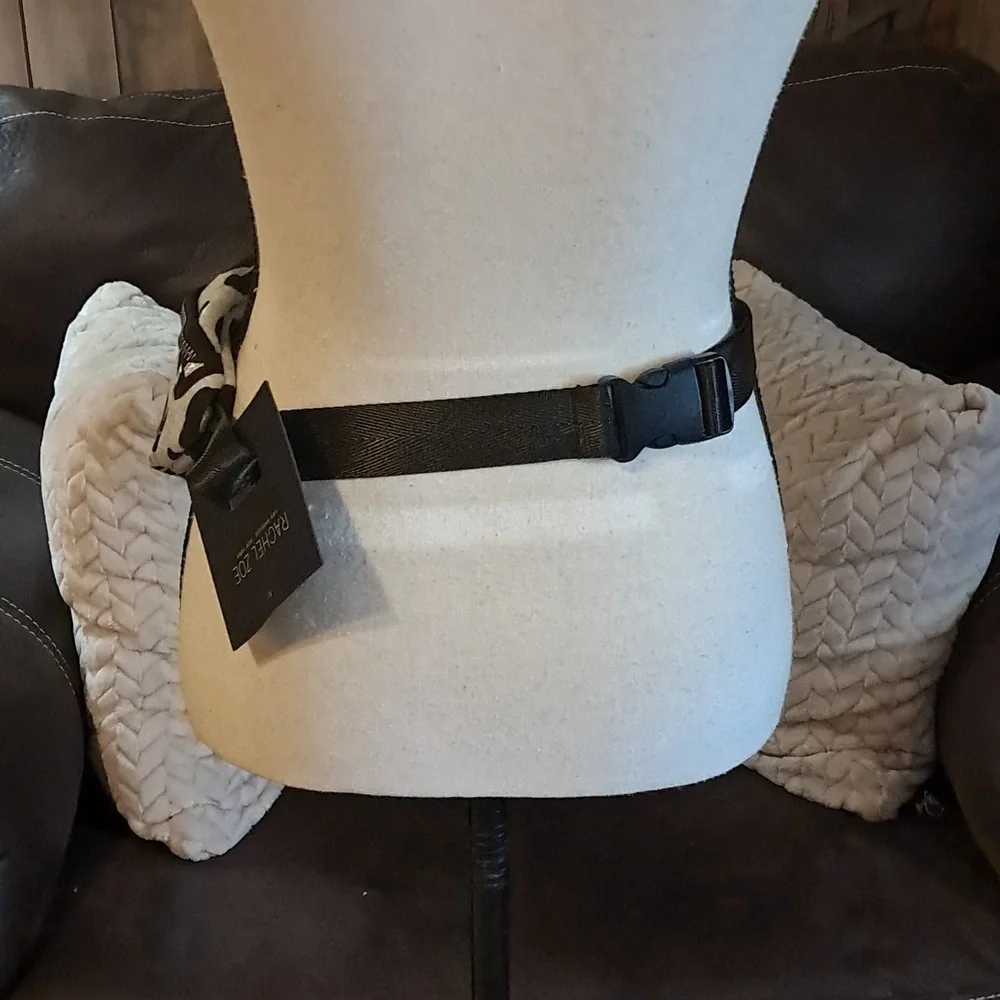 Rachel Zoe Sling/Crossbody Bag Fanny Pack Animal Print Metallic Silver